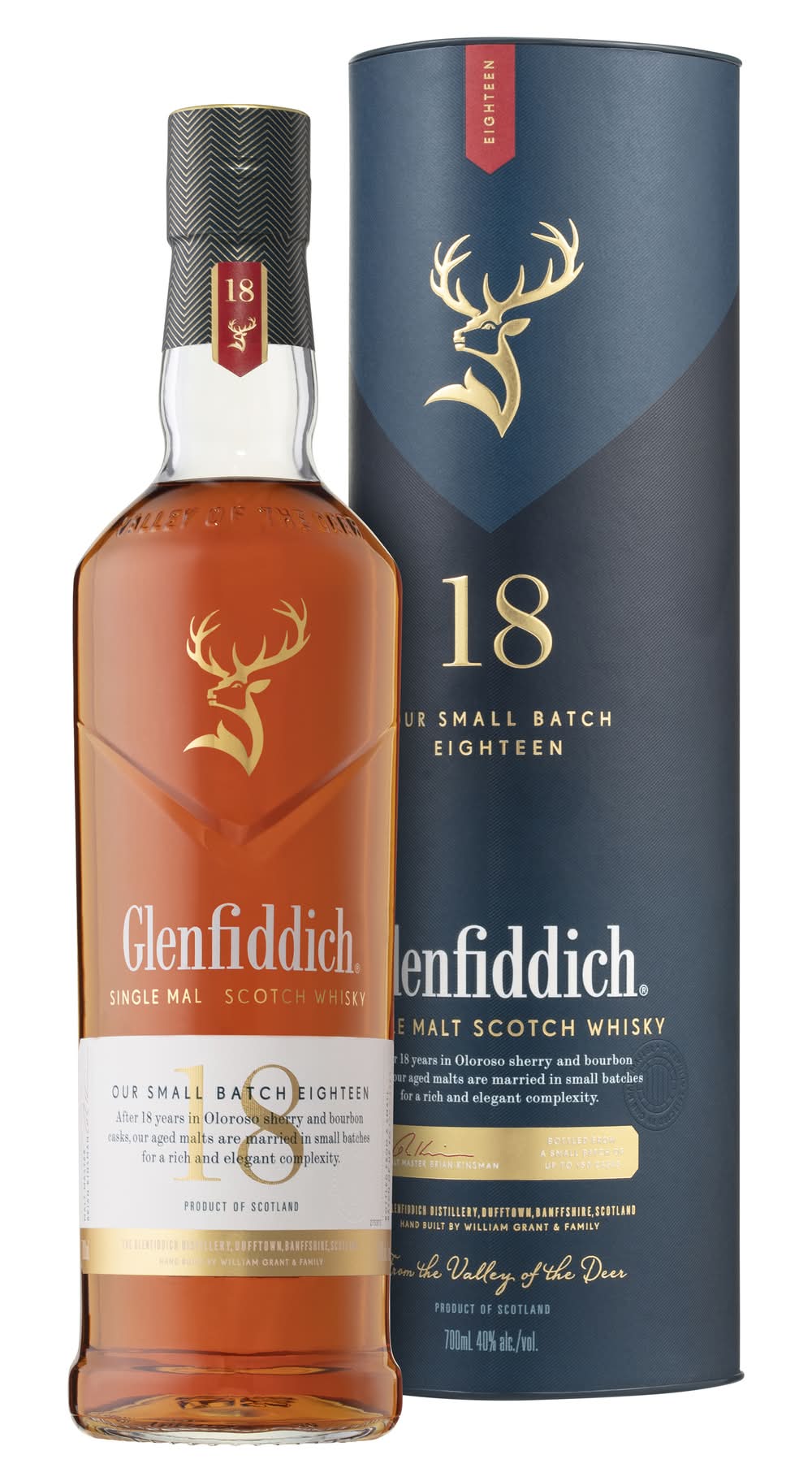Glenfiddich Single Malt Scotch Whiskey 18 Year Old (700mL)