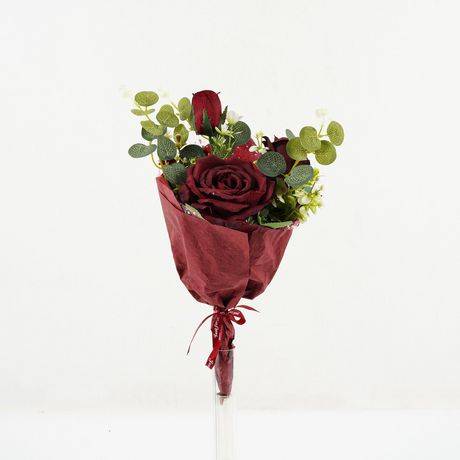 Lerman Decor Red Rose Bouquet Wrapped