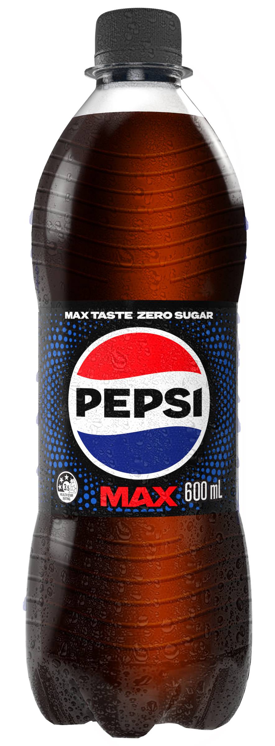 Pepsi Max Taste Zero Sugar Cola Soft Drink (600mL)