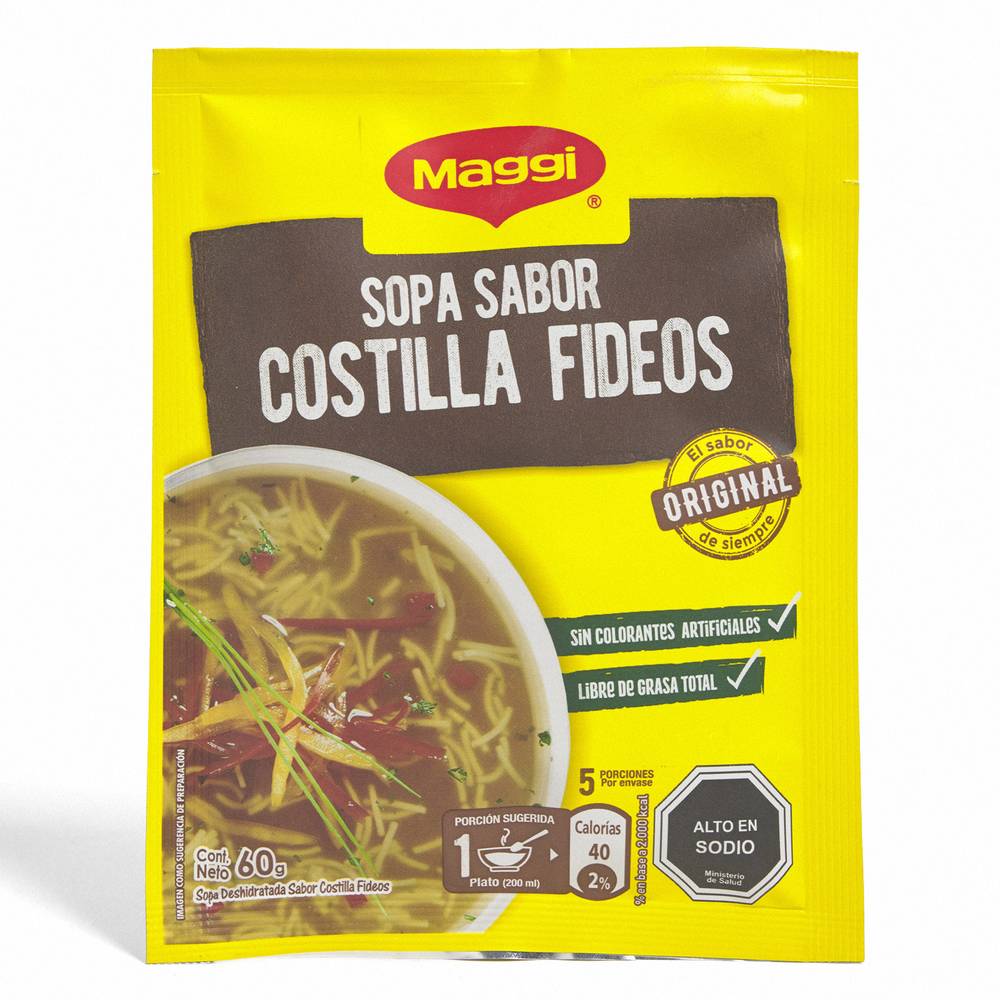 Maggi sopa de costilla con fideos (sobre 60 g)