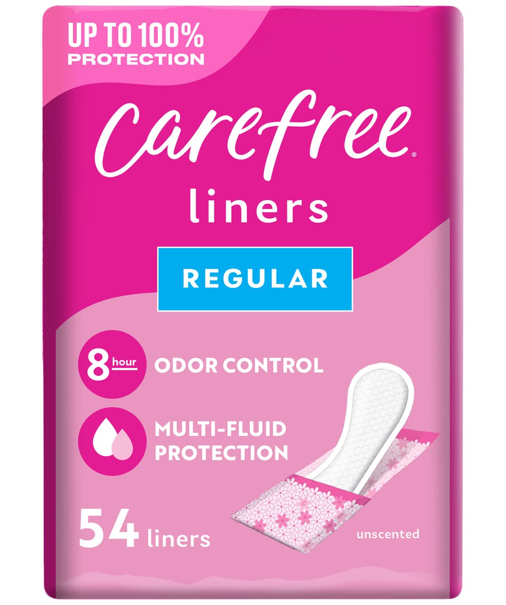 Carefree Acti Fresh Unscented Regular Liners (54 ct)