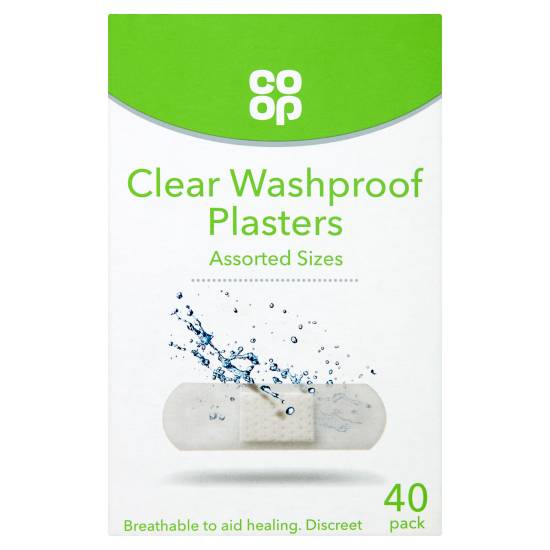 Co-Op 40 Clear Washproof Plasters