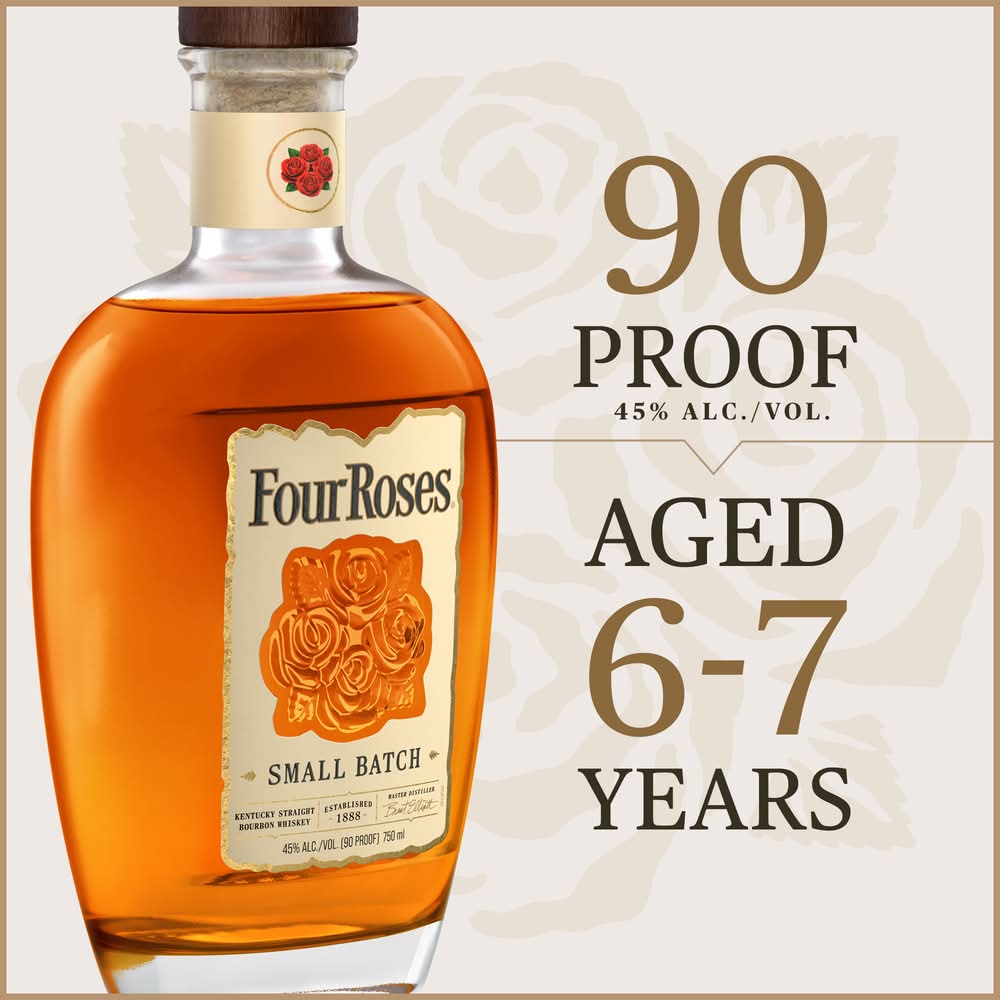 Four Roses 90 Proof Small Batch Kentucky Straight Bourbon Whiskey 6-7 Years Old (750 ml)