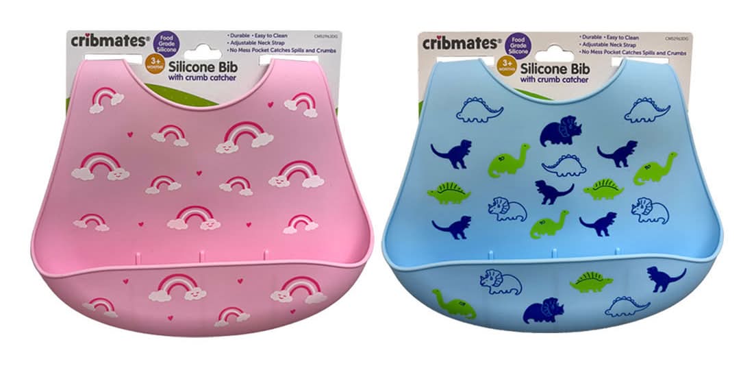 Cribmates Silicone Bib With Crumb Catcher 3+, Assorted