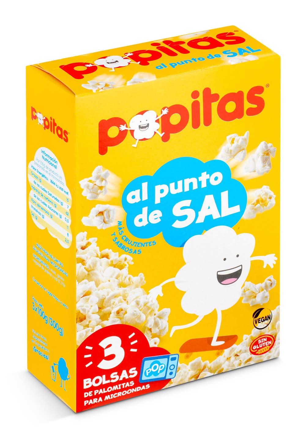 Palomitas Al Punto De Sal Microondas Popitas Caja 300 G