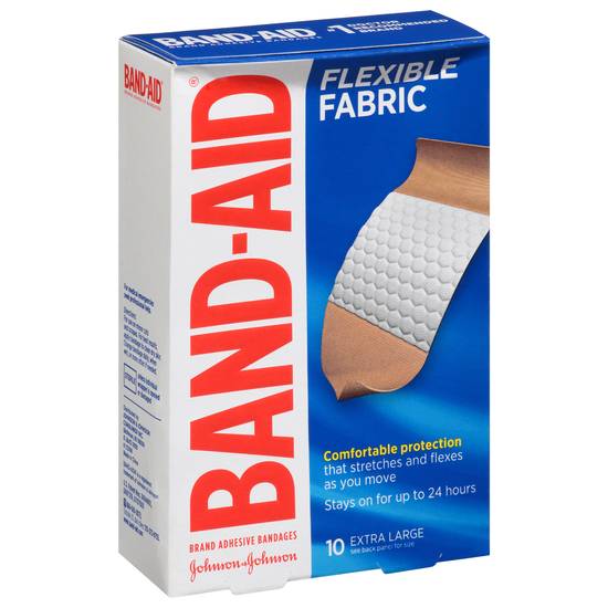Band-Aid Flexible Fabric Extra Large Adhesive Bandages (10 ct)