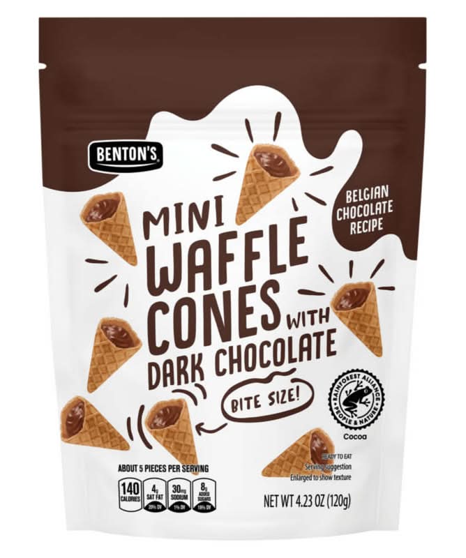 Benton's Mini Waffle Cones, Dark Chocolate (4.23 oz)