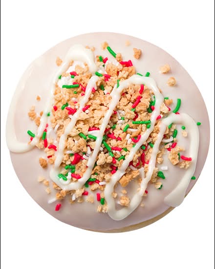 Krispy Kreme Christmas Cookie Crumb Doughnut