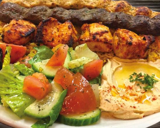 Golden Combo Kabob Plate