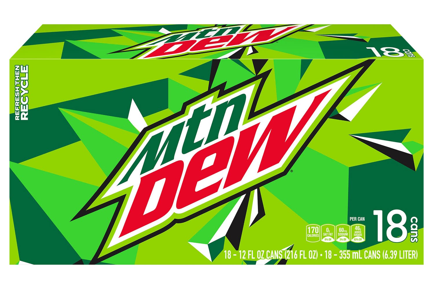 Mountain Dew Soda (18 x 12 fl oz)