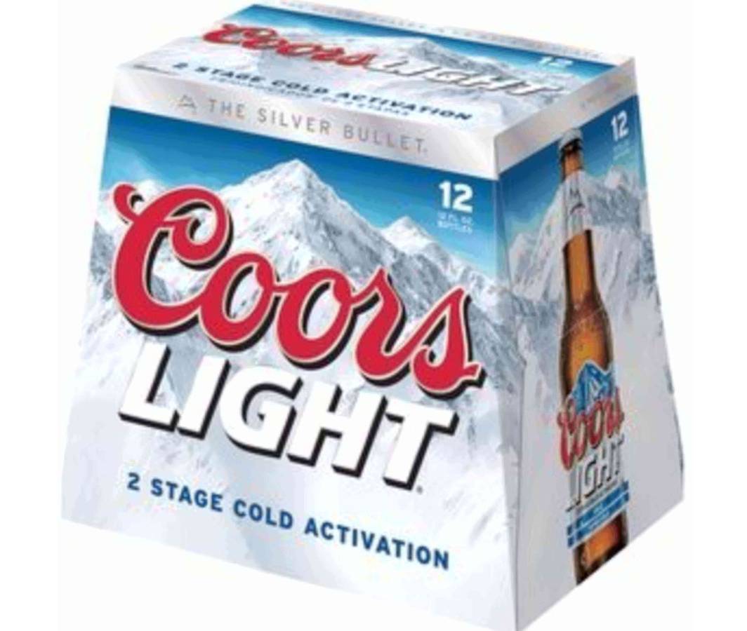 Coors Light Beer Bottles - 12 Pack