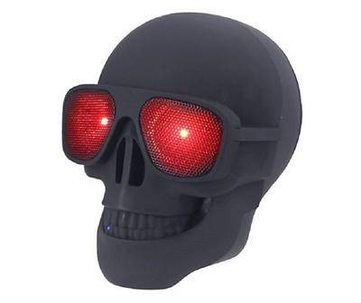 Craig Portable Led Bluetooth Skull Speaker, Black