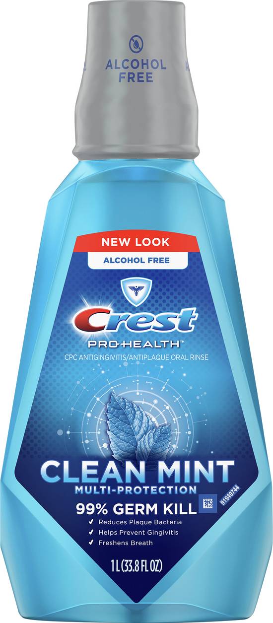 Crest Pro Health Clean Mint Alcohol-Free Mouthwash