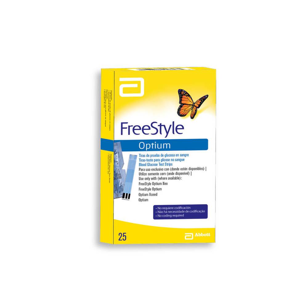 Freestyle Optium glucosa de 25 cintas FREESTYLE