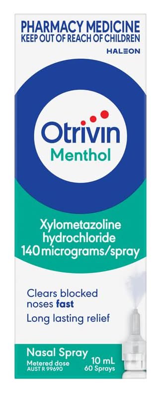 Otrivin Adult Menthol Nasal Spray 10ml