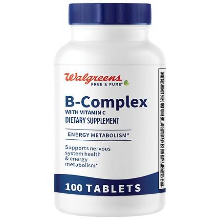 Walgreens Free & Pure B-Complex With Vitamin C Tablets (100 ct)