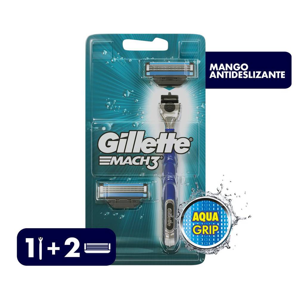 Gillette · Pack máquina de afeitar mach3 + cartuchos