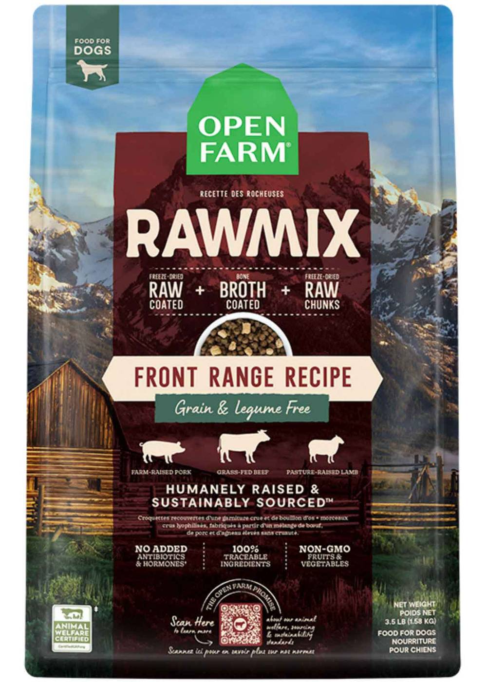 Open Farm Front Range Recipe Rawmix Dog Food