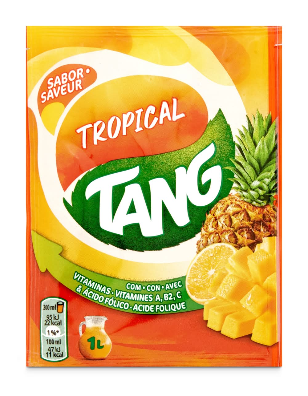 Refresco En Polvo Sabor Tropical Tang Bolsa 30 G
