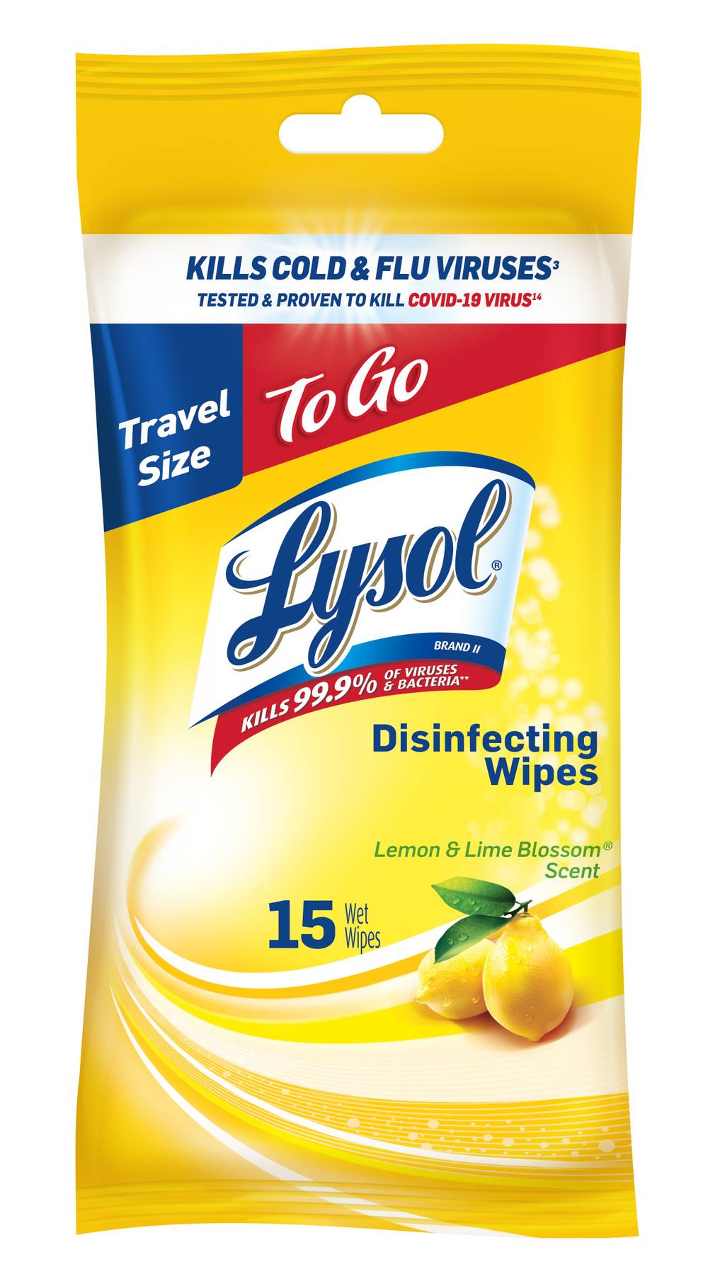 Lysol Lemon & Lime Blossom Disinfecting Wipes (15 ct)