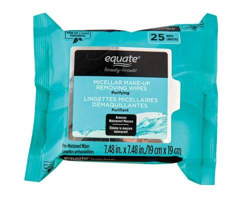 Equate Beauty Micellar Make-up Removing Wipes 25ct