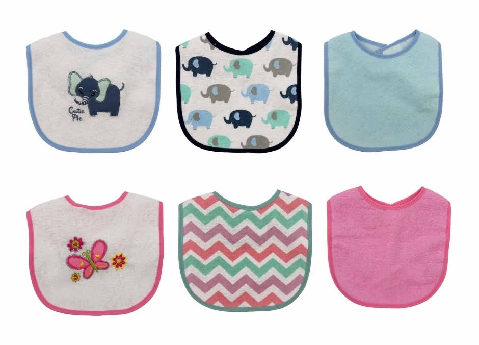 Kidgets Terry Baby Bibs (3 ct)