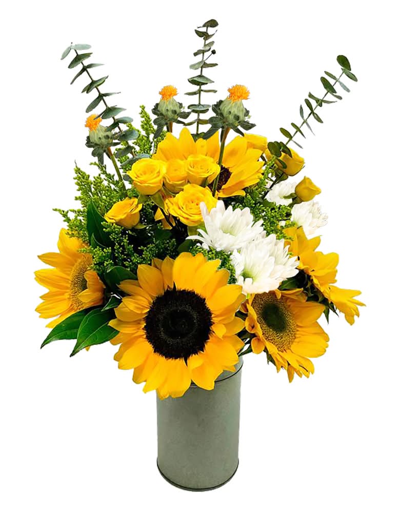 Bloom Haus Mixed Sunflower Vase (18 ct)