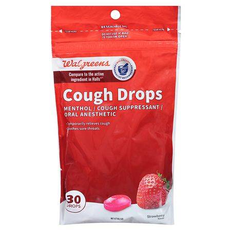Walgreens Strawberry Cough Drops (30 ct)