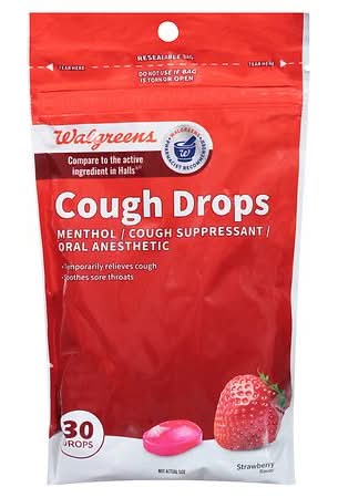 Walgreens Strawberry Cough Drops