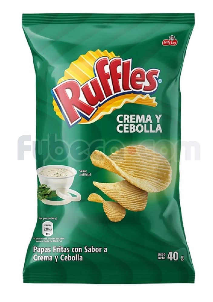 Papas Ruffles Crema Y Cebolla 38 G