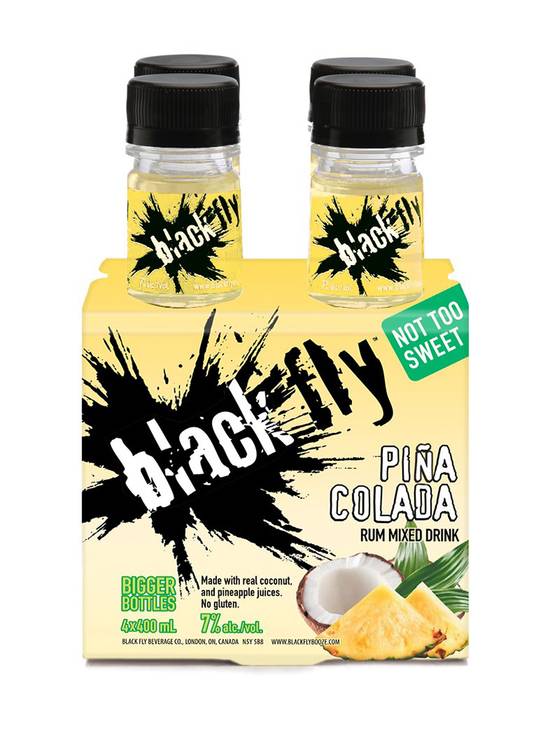 Black Fly Pina Colada Rum (4 pack, 400 ml)