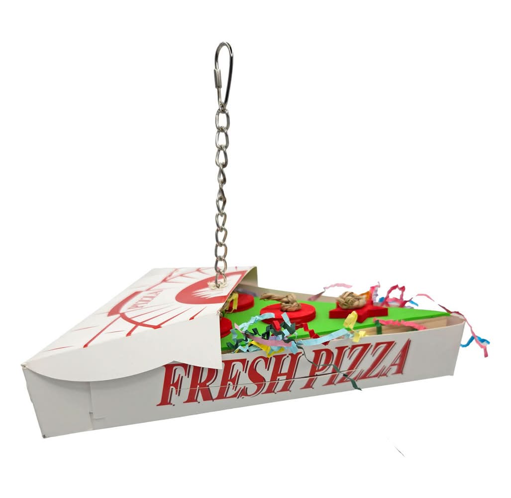 A&E Cage Happy Beaks Pizza Takeout Bird Toy, 1 ea
