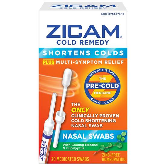 Homeopathic  Zicam Cold Remedy Nasal Swabs, 20 CT