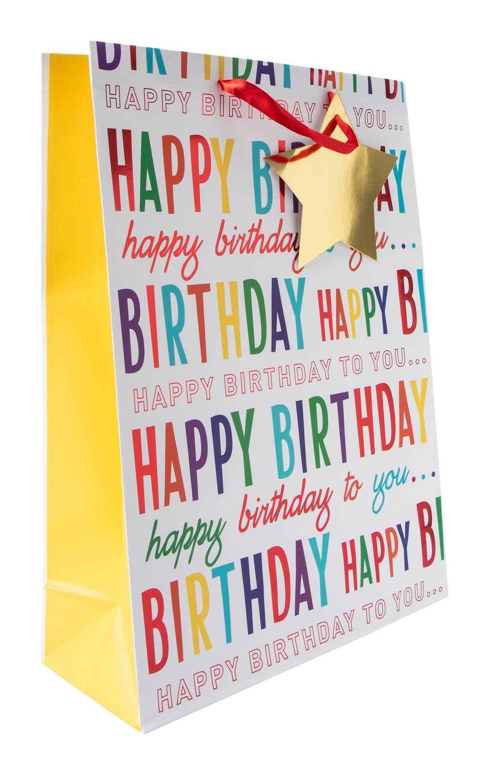 Jumbo Happy Birthday Gift Bag Rainbow