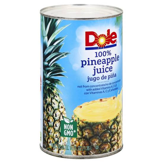 Dole 100% Pineapple Juice Not From Concentrate (46 fl oz)