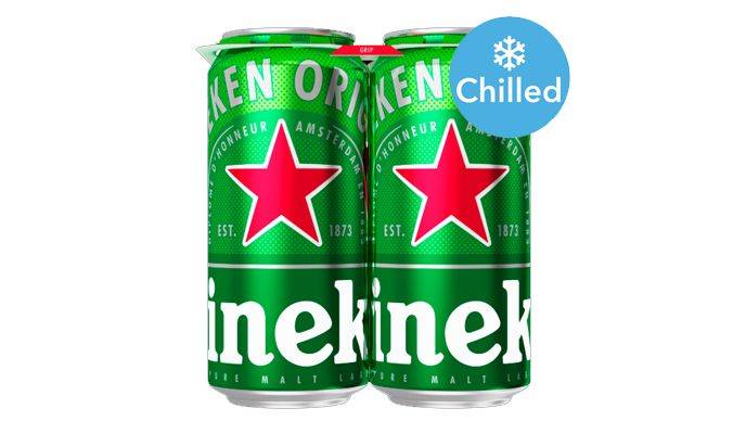 Heineken Lager Beer Cans 4 x 440ml