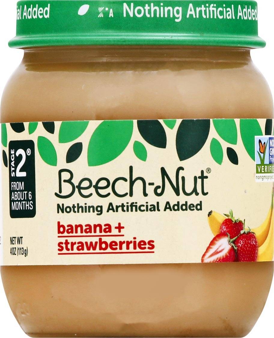 Beech-Nut Stage 2 Baby Food, Banana-Strawberries (4 oz)