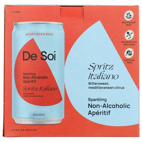 De Soi Spritz Italiano Sparkling Non-Alcoholic Aperitif 4 Pack