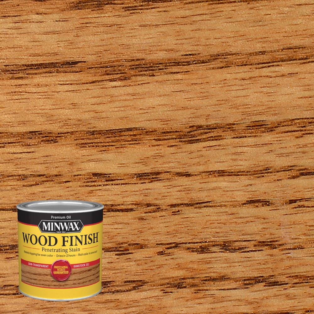 Minwax Wood Finish Oil-based Gunstock Semi-transparent Interior Stain (Half-pint) | 223104444