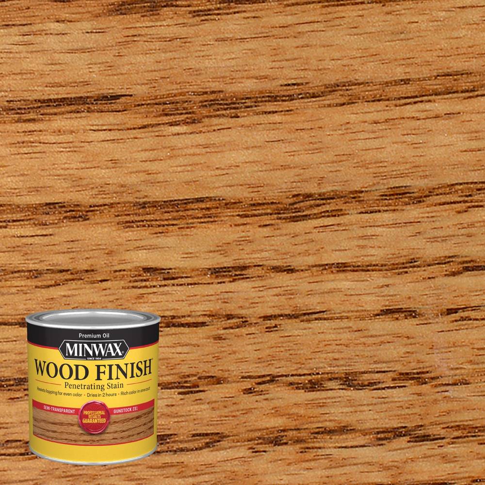 Minwax Wood Finish Oil-based Gunstock Semi-transparent Interior Stain ( Half-pint ) | 223104444