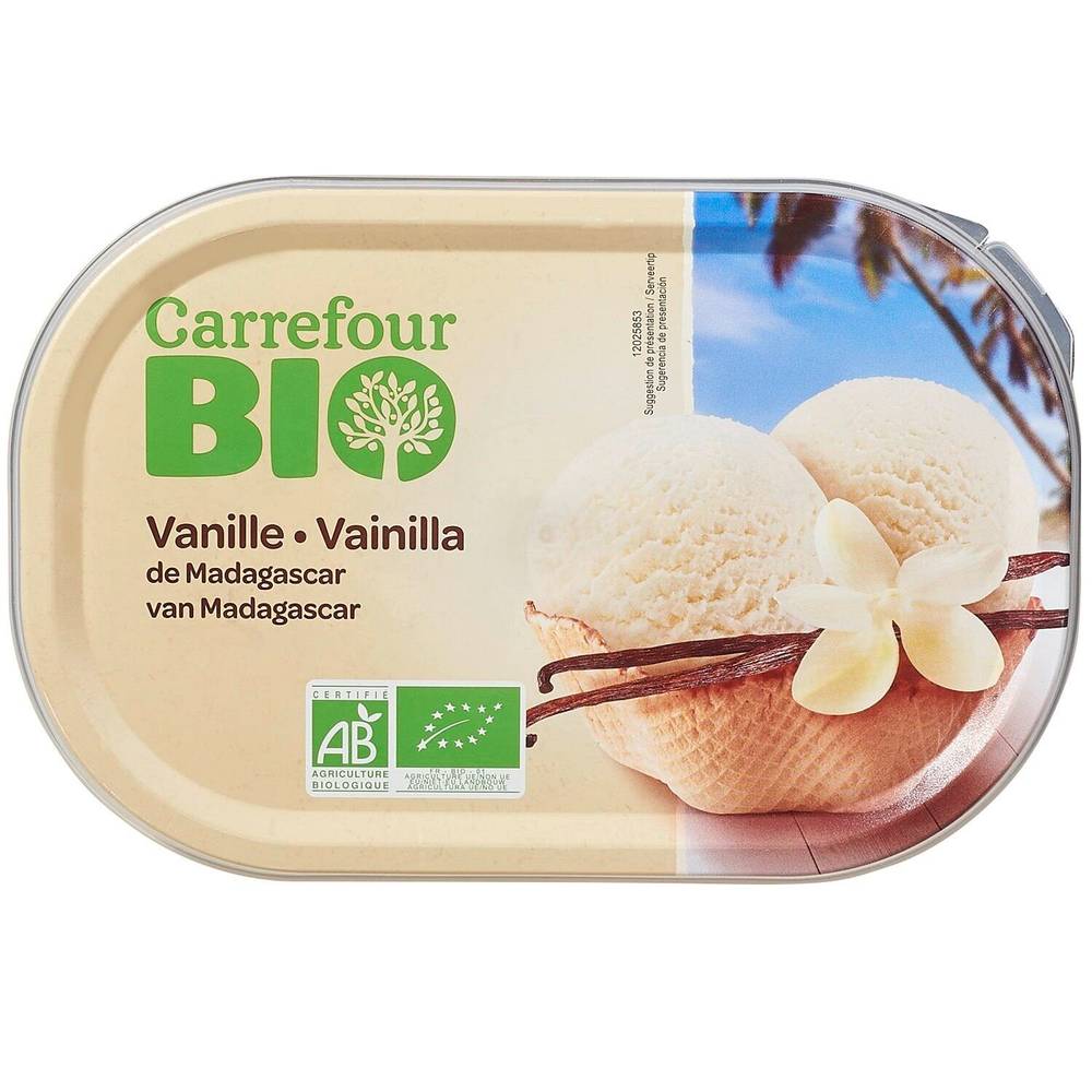 Carrefour Bio - Glace vanille de madagascar (471g)