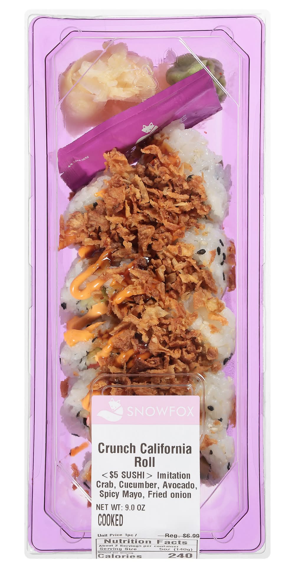 Snowfox Crunch California Roll (9 oz)