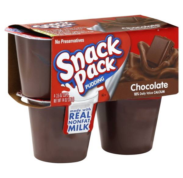 Snack Pack Pudding, Chocolate (4 x 3.25 oz)