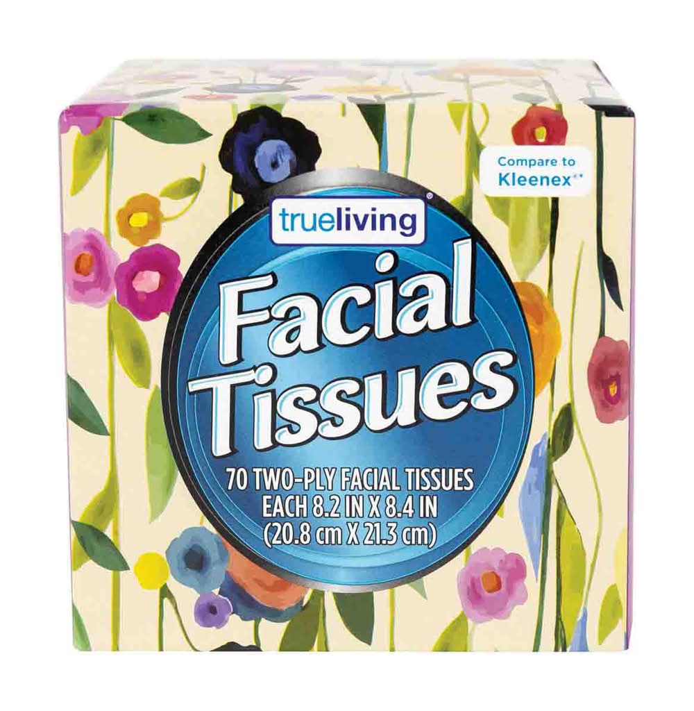 True Living Facial Tissues 70 Ct