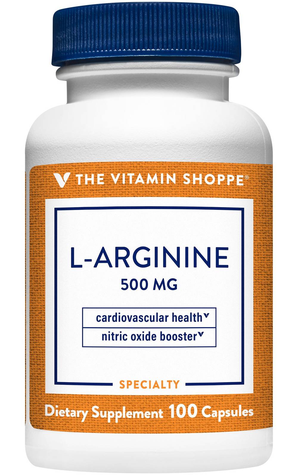 The Vitamin Shoppe L-Arginine Amino Acid - Supports Production Of Nitric Oxide - 500 mg Capsules (100 ct)