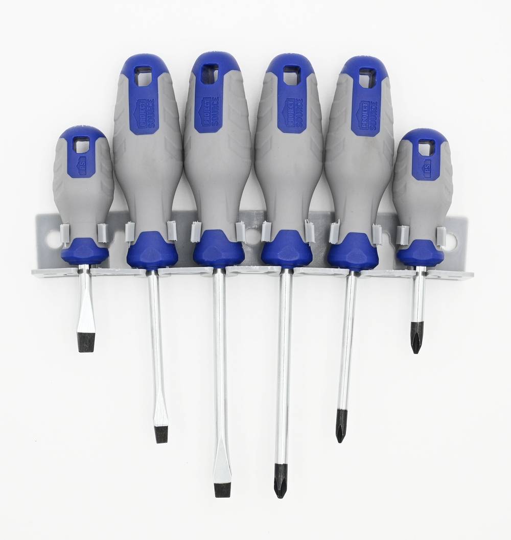 Project Source Screwdriver set 6-Piece Plastic Handle Magnetic Assorted Drive Screwdriver Set | 68687