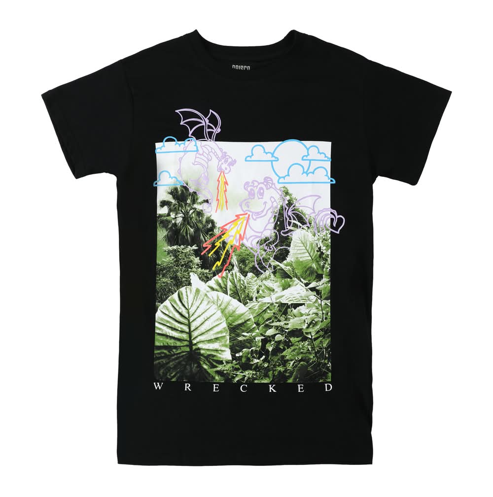 'Wrecked' Graphic Tee Large Black