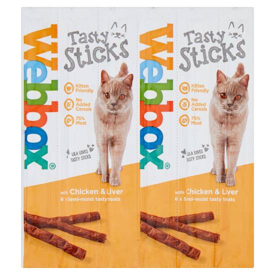 Webbox Chicken-Liver, Semi Moist Tasty Sticks Treats (30g)