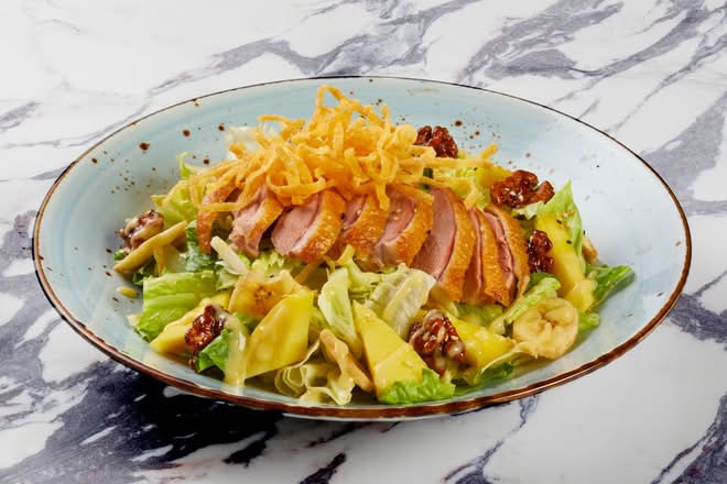 Mango Tea Smoked Duck Salad