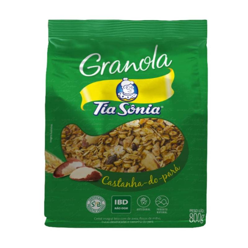 Tia sônia granola com castanha-do-pará (800g)
